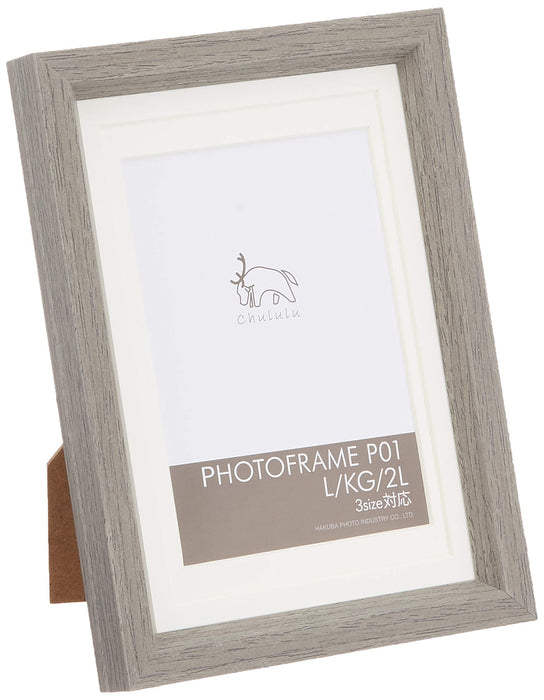 Hakuba Chululu Photo Frame Gray Fits Size L Kg 2L Fchl-P01Gy- Japan Figure Store - #1 Bring To You The Best Japanese Goods