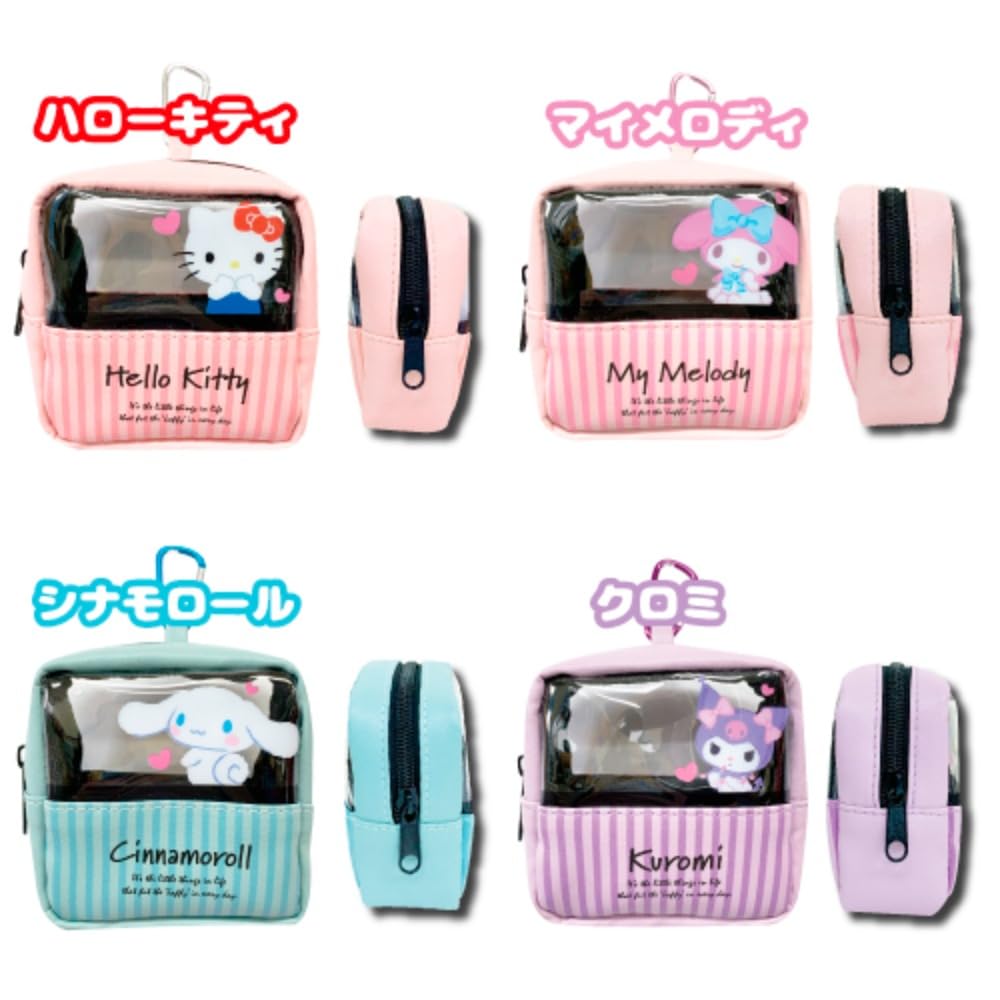 San-X Kuromi Mini Pouch Clear Window 10x10x5cm - Hatayama Shoji- Japan Figure Store - #1 Bring To You The Best Japanese Goods