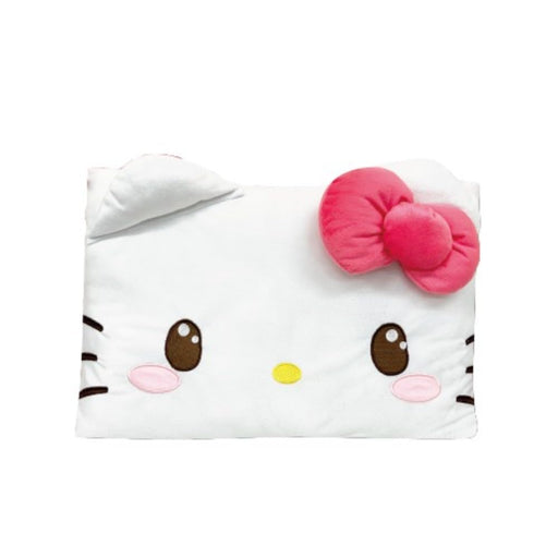 San-X Kirakawa Hello Kitty Face Square Cushion 35x50x10cm - 34201638- Japan Figure Store - #1 Bring To You The Best Japanese Goods