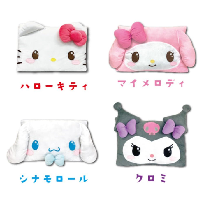 San-X Kirakawa Hello Kitty Face Square Cushion 35x50x10cm - 34201638- Japan Figure Store - #1 Bring To You The Best Japanese Goods