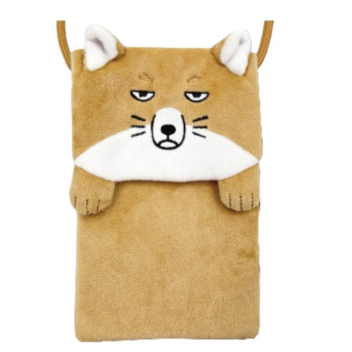 San-X Hatayama Shoji Plush Mobile Pochette Tibetan Fox Brown 18x12cm- Japan Figure Store - #1 Bring To You The Best Japanese Goods