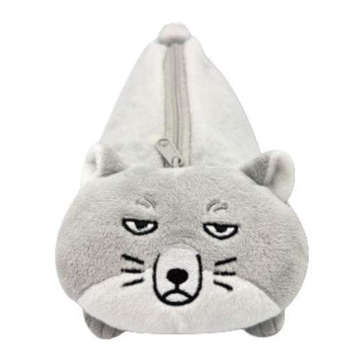 San-X Hatayama Shoji Plush Multi Pouch Gray Tibetan Fox 9x11x23cm- Japan Figure Store - #1 Bring To You The Best Japanese Goods