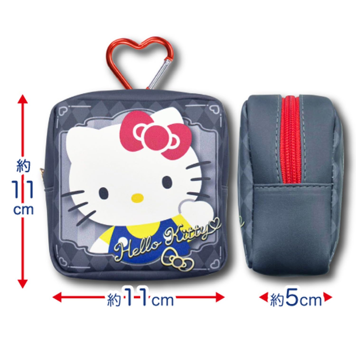 San-X Kuromi Clear Mini Pouch Approx 11x11x5cm - Hatayama Shoji Sanrio Design- Japan Figure Store - #1 Bring To You The Best Japanese Goods