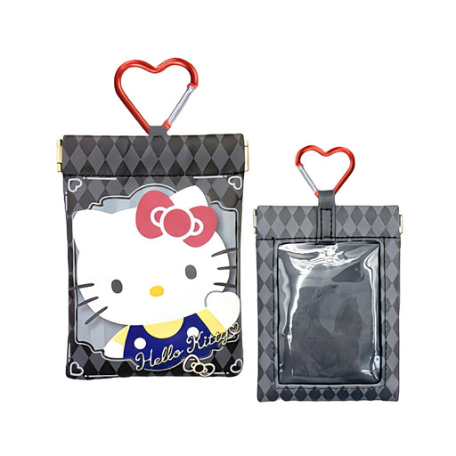 San-X Hello Kitty Clear Window Pouch with Carabiner W9xH12cm- Japan Figure Store - #1 Bring To You The Best Japanese Goods