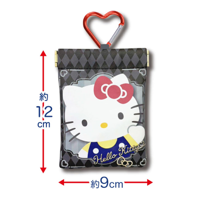 San-X Hello Kitty Clear Window Pouch with Carabiner W9xH12cm- Japan Figure Store - #1 Bring To You The Best Japanese Goods