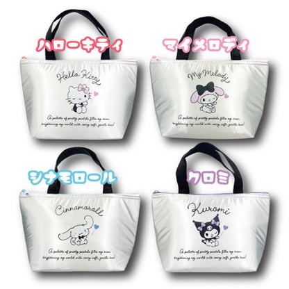 San-X Silver Kuromi Lunch Tote Bag by Hatayama Shoji 19x32x11cm- Japan Figure Store - #1 Bring To You The Best Japanese Goods