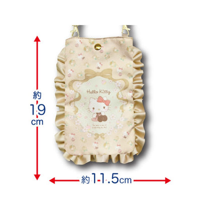 San-X Hello Kitty Shoulder Pochette Frill H19 X W11.5 X D2Cm Red- Japan Figure Store - #1 Bring To You The Best Japanese Goods