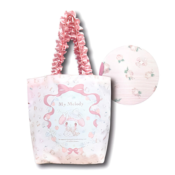 San-X My Melody Tote Bag Frill Design 35x40x15cm- Japan Figure Store - #1 Bring To You The Best Japanese Goods