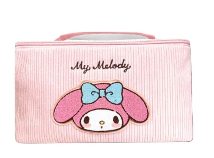 San-X Vanity Pouch Corduroy Sanrio My Melody 15x22x15cm- Japan Figure Store - #1 Bring To You The Best Japanese Goods