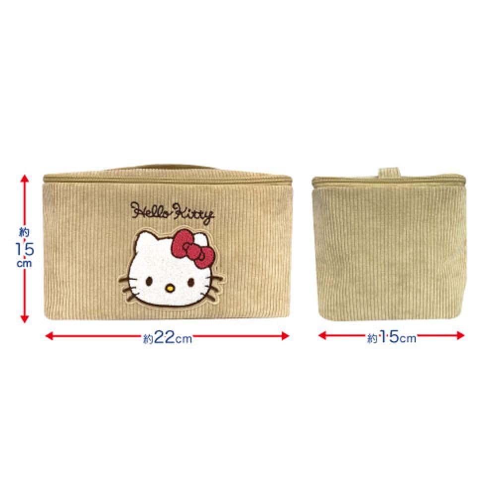 San-X Vanity Pouch Corduroy Sanrio My Melody 15x22x15cm- Japan Figure Store - #1 Bring To You The Best Japanese Goods