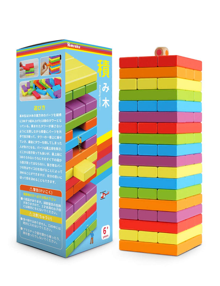 Homeraku Wooden Balance Game 3D Puzzle Building Blocks 54 Pieces Ages 6+- Japan Figure Store - #1 Bring To You The Best Japanese Goods