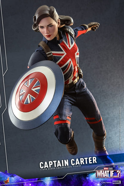 Hot Toys 1/6 Scale Captain Carter Figure 29cm Blue Plastic TV Masterpiece