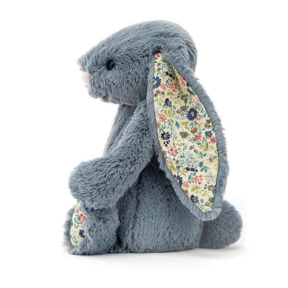 Jelly Cat Blossom Bunny Plush in Dusky Blue Floral 31cm Medium Size- Japan Figure Store - #1 Bring To You The Best Japanese Goods