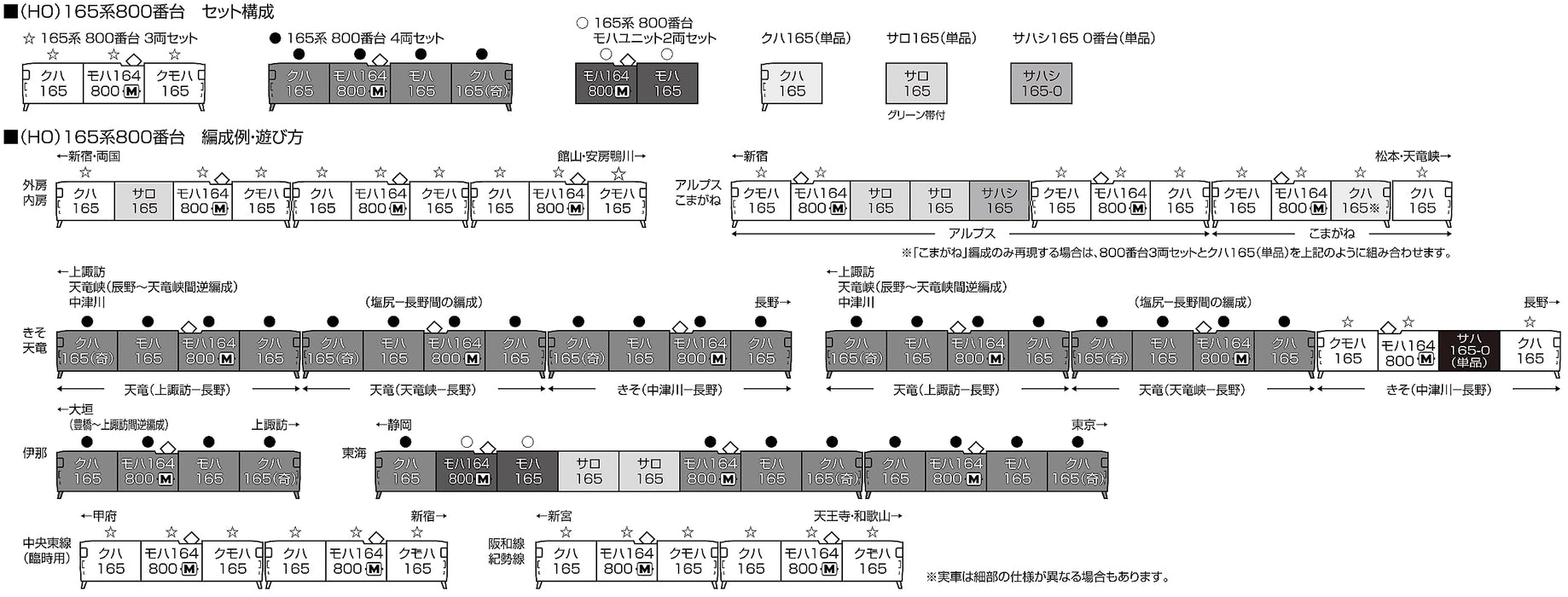 Kato HO Gauge 165 Series 800 Moha 2-Car Train Set Railway Model- Japan Figure Store - #1 Bring To You The Best Japanese Goods