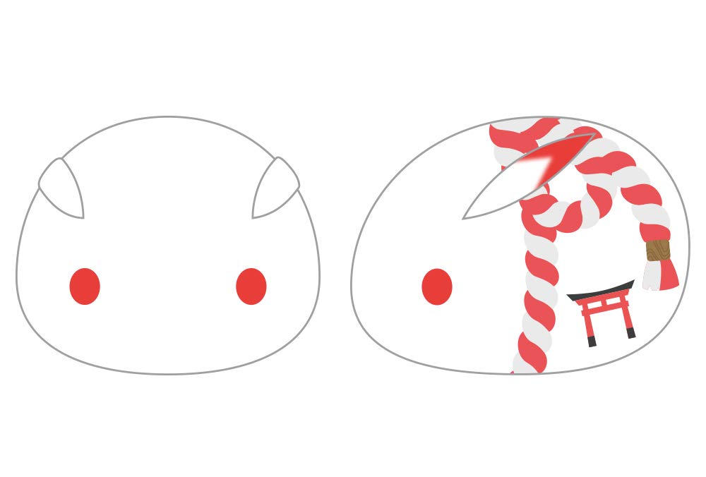 Kotobukiya Mochifure Plush Toy White Rabbit Japanese Shrine Gx460 Plush- Japan Figure Store - #1 Bring To You The Best Japanese Goods