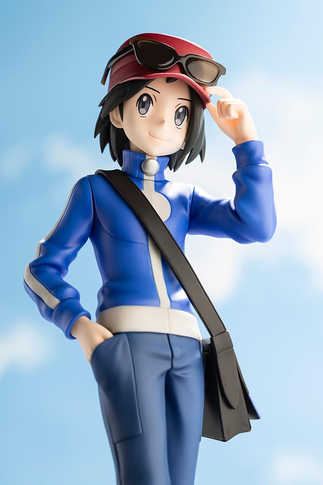 Kotobukiya Pokemon Series Artfx J Calum with Froakie 1/8 Scale PVC Figure