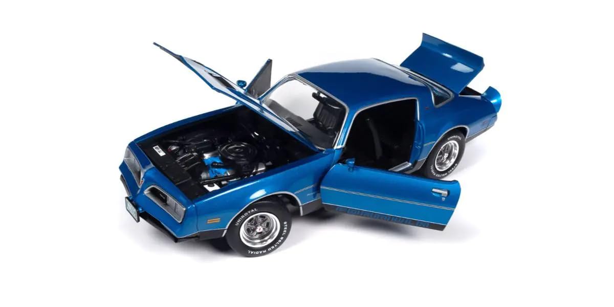 Voiture miniature en métal moulé sous pression Kyosho 1/18 Pontiac Firebird Formula Martinique bleue de 1978