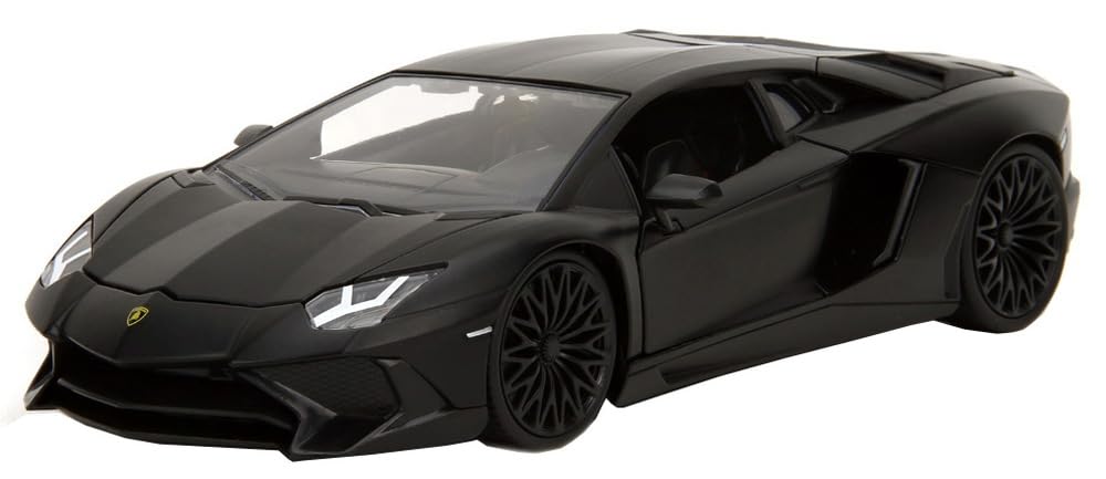 Kyosho 1/24 Scale Lamborghini Aventador SV Black Model - Fast & Furious Series