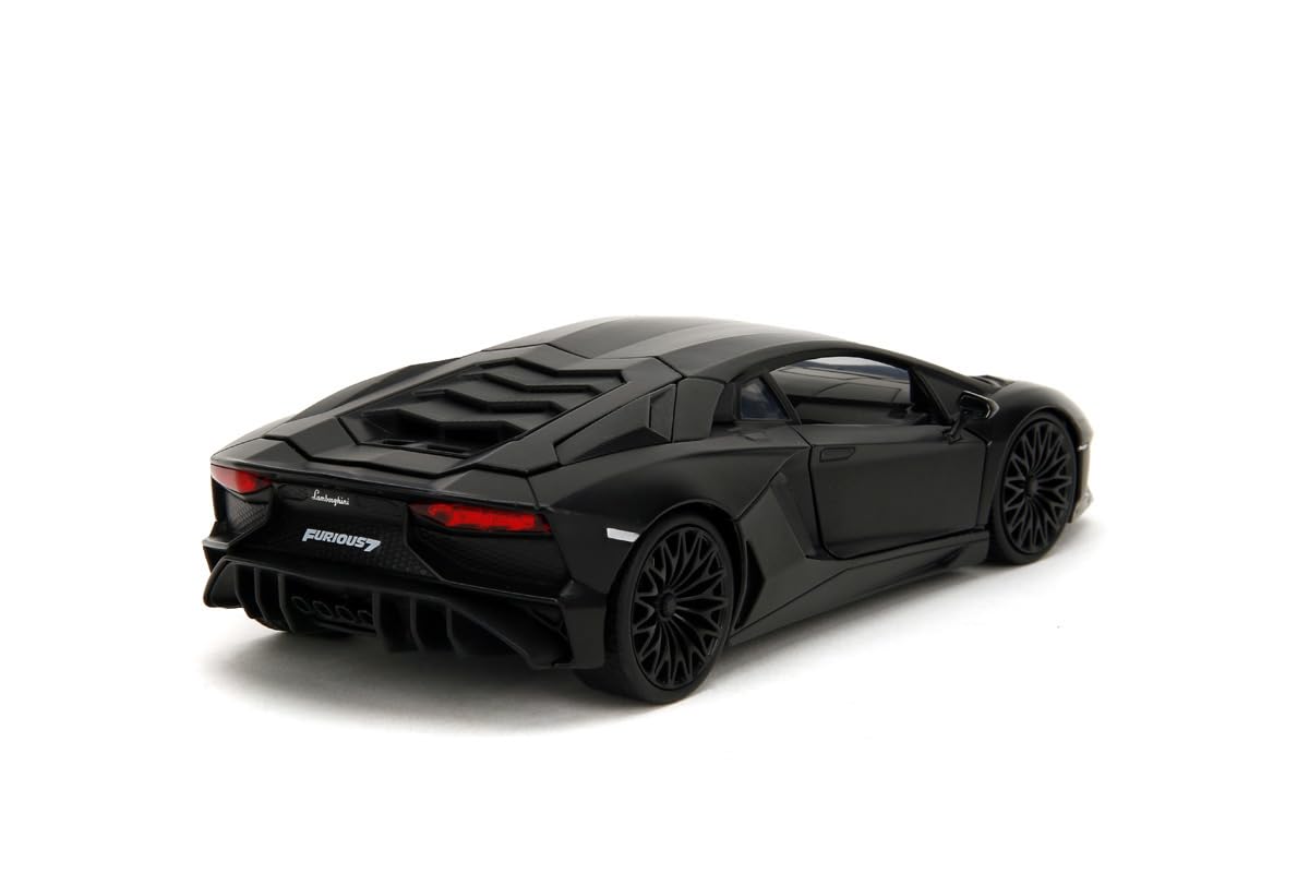 Kyosho 1/24 Scale Lamborghini Aventador SV Black Model - Fast & Furious Series