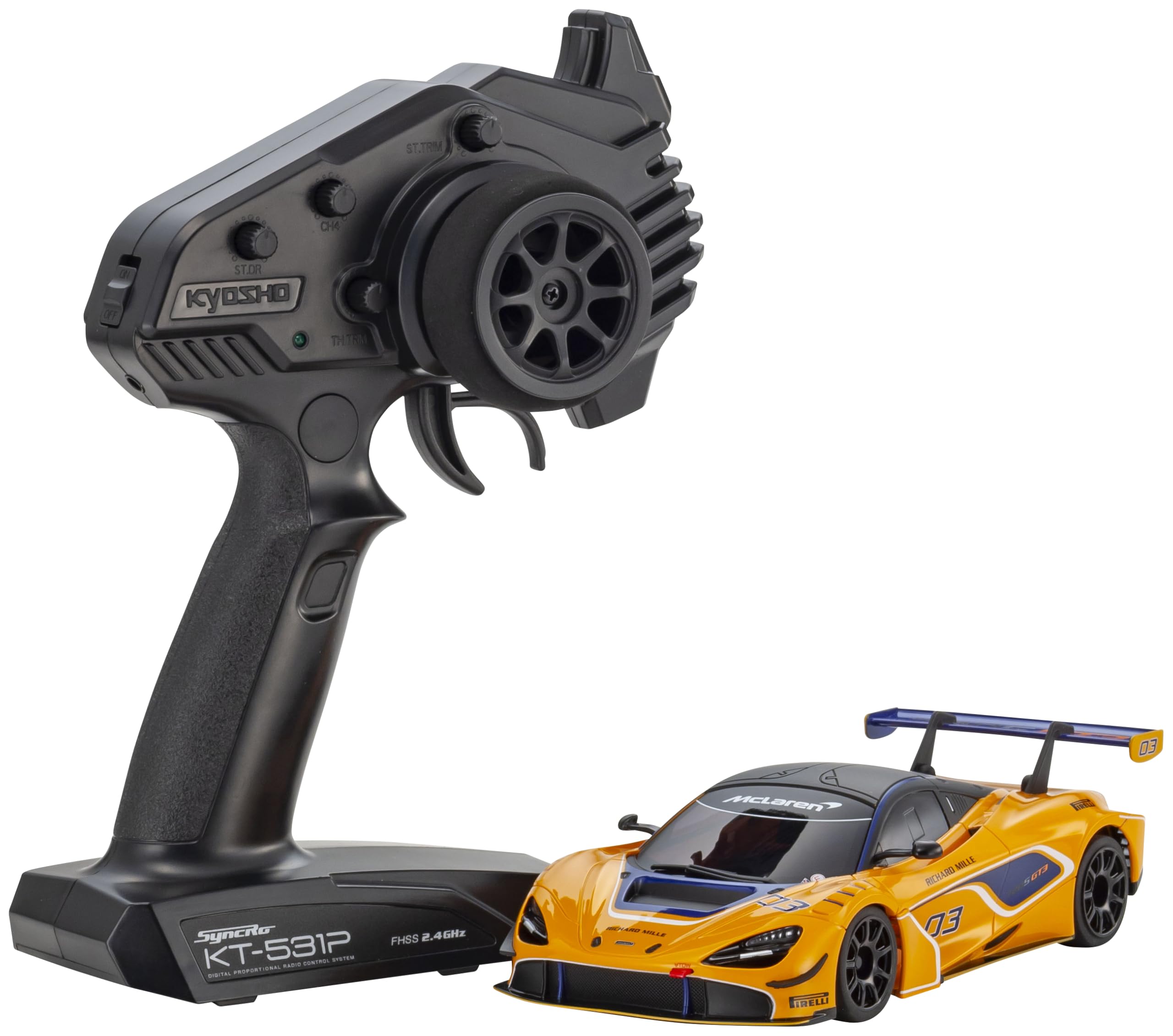 Kyosho Mr04Rwd McLaren 720S GT3 Orange Electric RC Car 32364Or