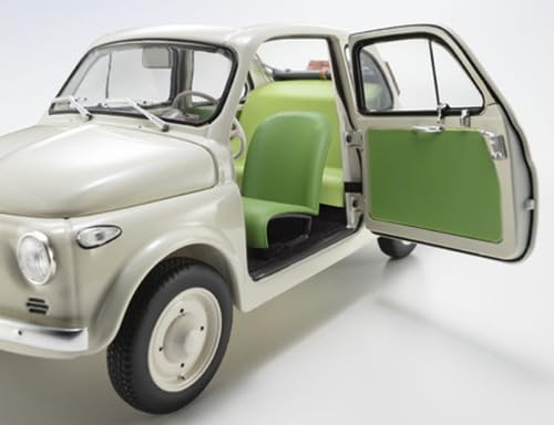 Kyosho 1/18 Scale Fiat Nuova 500 Ivory Model with Accessories Ks08966Wa