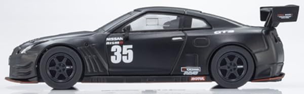 Kyosho 1/64 Nismo R35 GT-R GT3 Test Car Matte Black Diecast with LED Lights