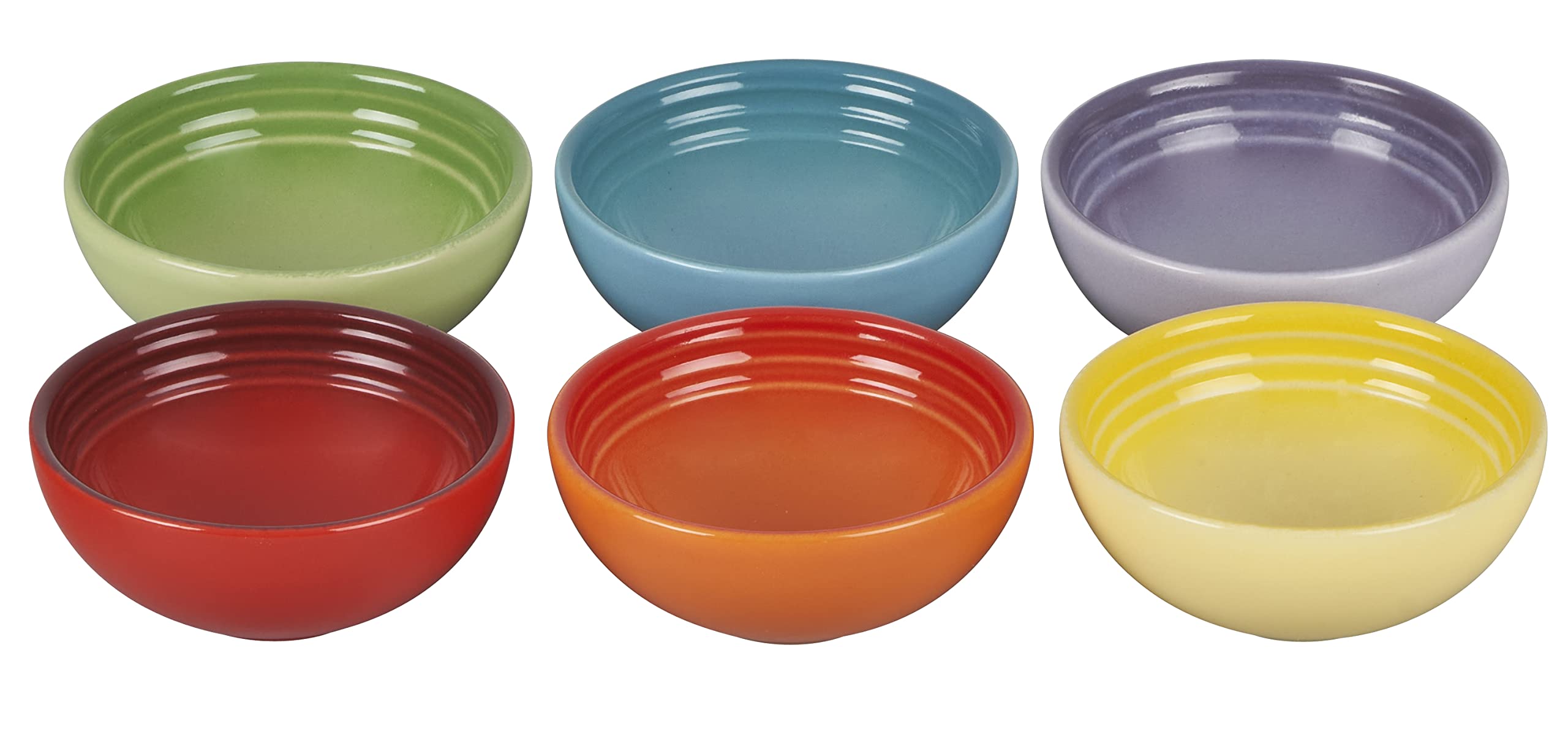 Le Creuset Stoneware Mini Bowls 7cm Rainbow Set of 6 Heat Resistant Safe- Japan Figure Store - #1 Bring To You The Best Japanese Goods