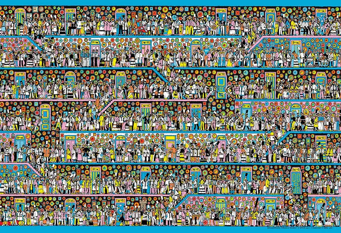BEVERLY M81-734 Jigsaw Puzzle Where'S Wally Full Of Clocks 1000 S-Pieces- Japan Figure Store - #1 Bring To You The Best Japanese Goods