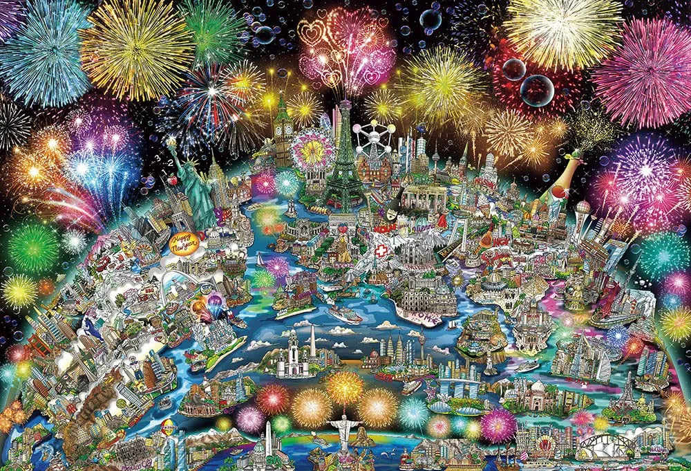 BEVERLY 31-538 Jigsaw Puzzle World Celebration 1000 Pieces- Japan Figure Store - #1 Bring To You The Best Japanese Goods