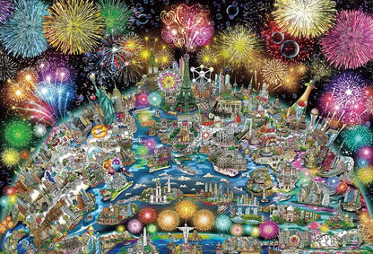 BEVERLY 31-538 Jigsaw Puzzle World Celebration 1000 Pieces- Japan Figure Store - #1 Bring To You The Best Japanese Goods
