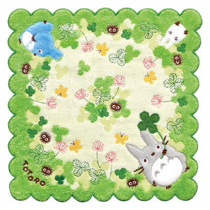 MARUSHIN Studio Ghibli Hand Towel My Neighbor Totoro 'Four Leaf Clover'- Japan Figure Store - #1 Bring To You The Best Japanese Goods