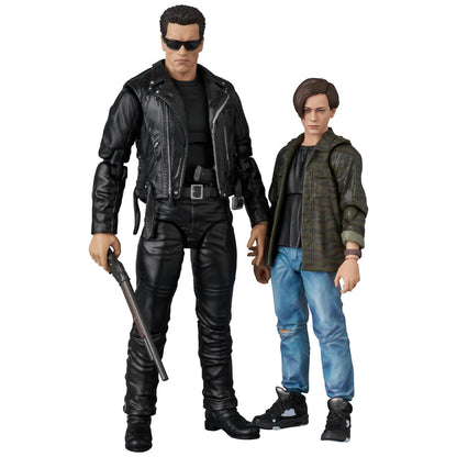 Medicom Toy Mafex No.280 T-800 T2 Version & John Connor Figures 160mm/130mm