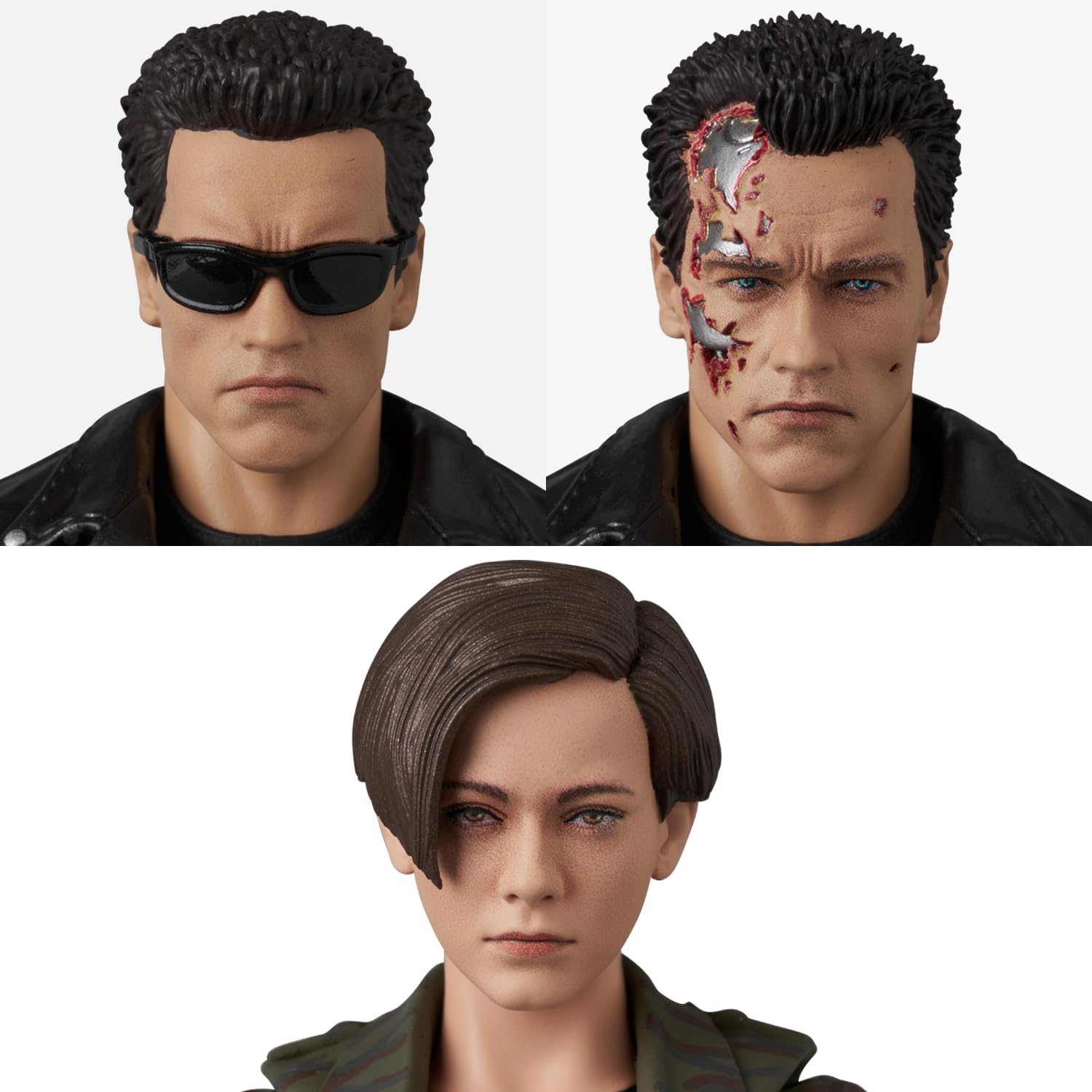 Medicom Toy Mafex No.280 T-800 T2 Version & John Connor Figures 160mm/130mm
