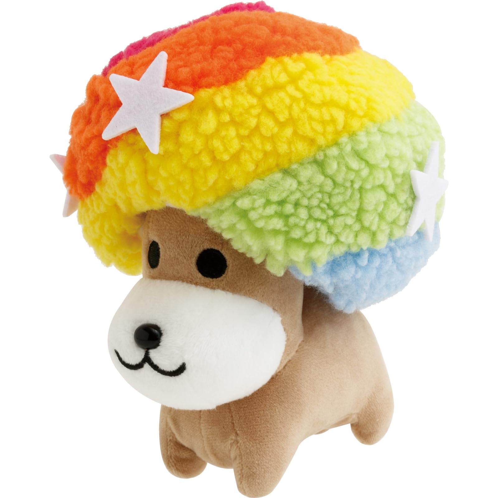 San-X Mo84901 Afro Dog Stuffed Toy - Classic Friends Collection Plush