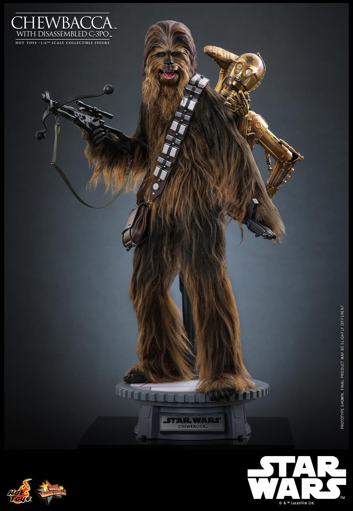 Hot Toys 1/6 Scale Star Wars Chewbacca and C-3PO Figure The Empire Strikes Back