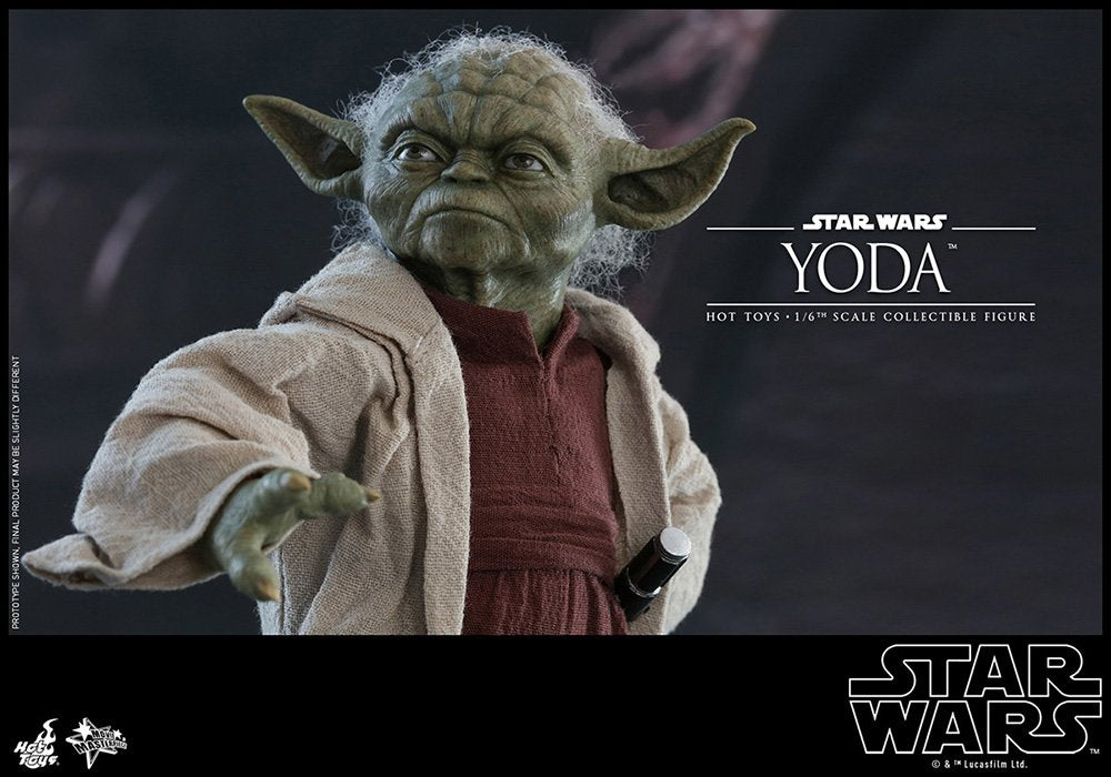 Hot Toys Movie Masterpiece Star Wars Attack of the Clones Yoda 1/6 Figure- Japan Figure Store - #1 Bring To You The Best Japanese Goods