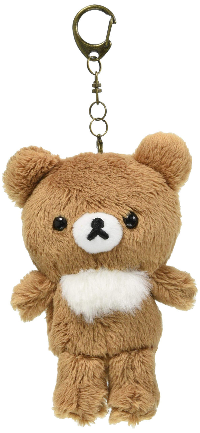 San-X Mx15601 Always Together Rilakkuma Chairoikoguma Plush Keychain- Japan Figure Store - #1 Bring To You The Best Japanese Goods