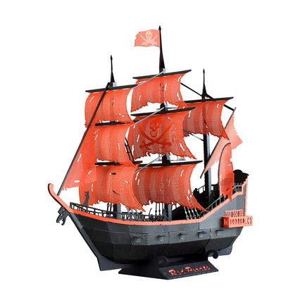 KAWADA Pn-148 Papernano Red Pirate Ship- Japan Figure Store - #1 Bring To You The Best Japanese Goods