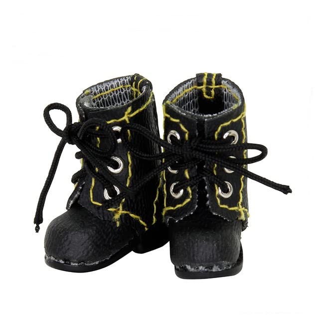 Azone Picco Neemo 1/12 Laced Up Black Boots Doll Accessory- Japan Figure Store - #1 Bring To You The Best Japanese Goods
