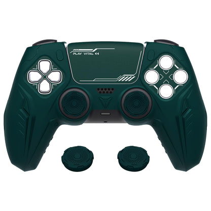 Playvital Dark Green Ps5 Controller Grip Cover Premium Silicone Cyber Mecha- Japan Figure Store - #1 Bring To You The Best Japanese Goods