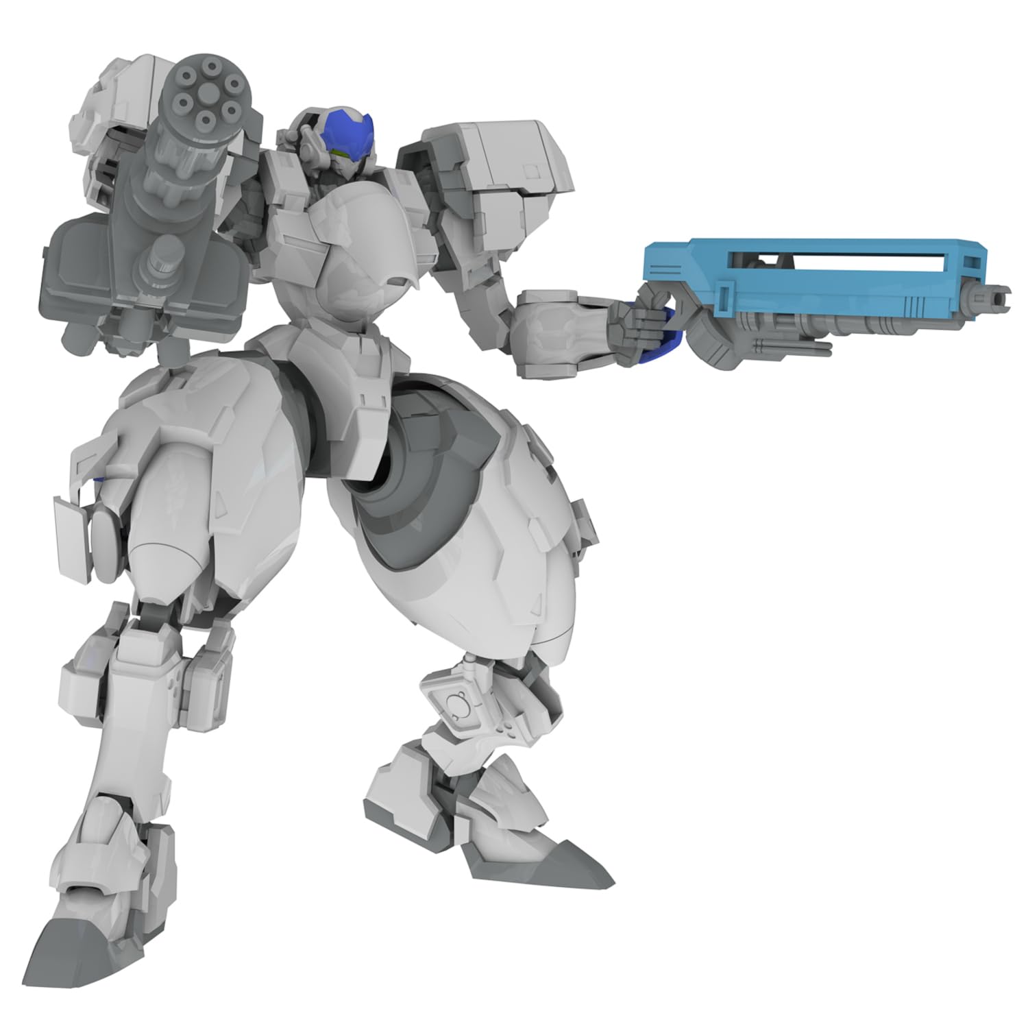 Plum Powerdolls2 X-4C 5-Inch Armored Infantry Model Kit 1/48 Scale Pre-Colored