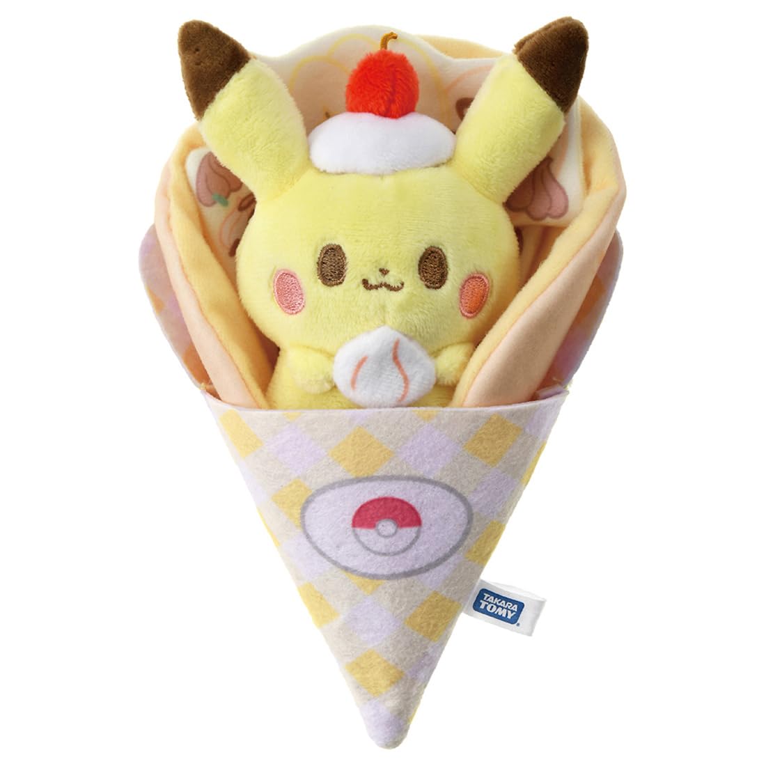 Takara Tomy Pocket Monsters Poke Pieces Pikachu Crepe Plush Toy- Japan Figure Store - #1 Bring To You The Best Japanese Goods