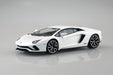 Aoshima Rakupla Snap Kit Lamborghini Aventador S Pearl White Model 07 Pw- Japan Figure Store - #1 Bring To You The Best Japanese Goods