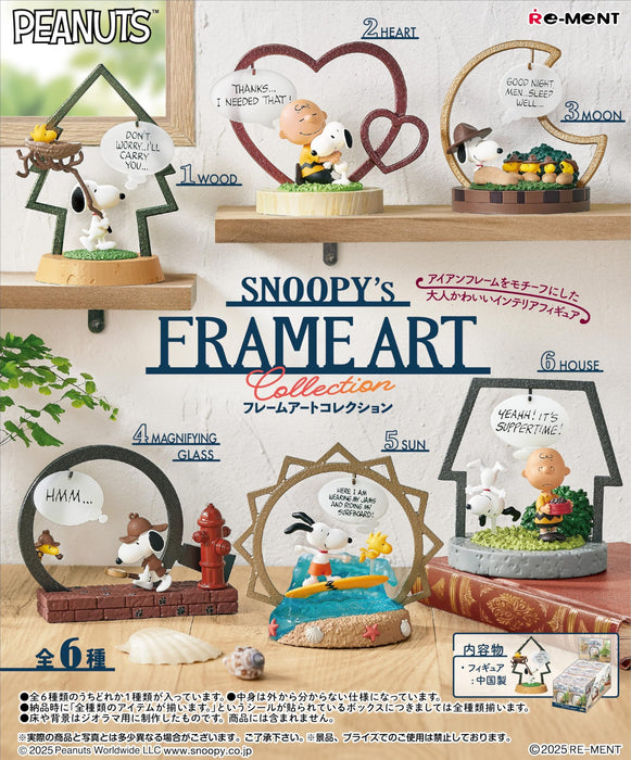 Re-Ment Peanuts Snoopy Frame Art 1 Box 105x145x215mm Synthetic Resin