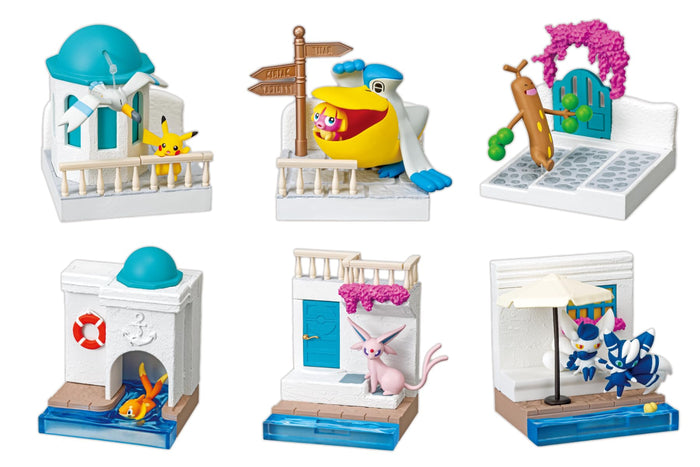 Re-Ment Pokemon Town Sea Breeze Path Set 6 Types x 6 Pieces Collection