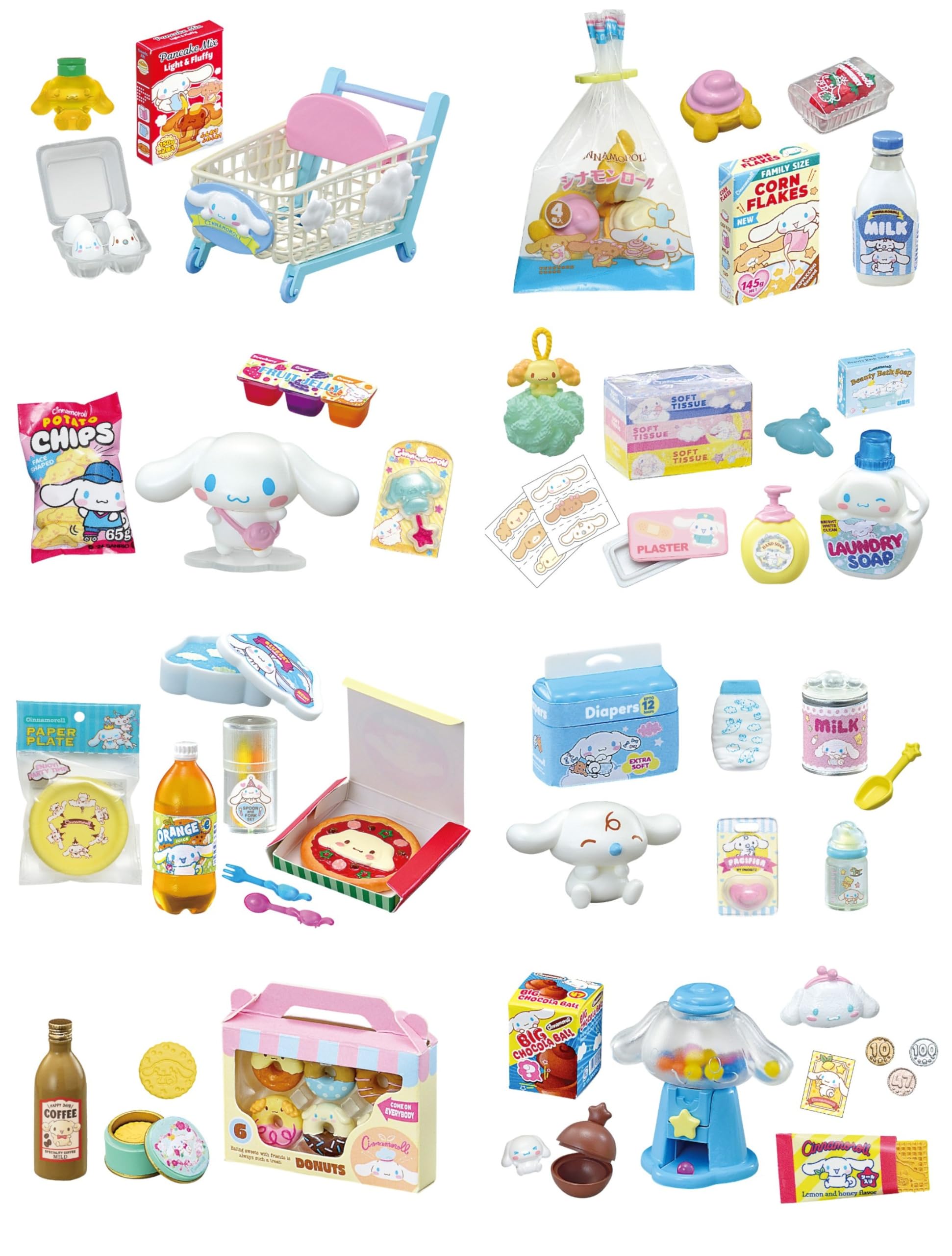 Re-Ment Sanrio Cinnamoroll Market Box H120xW145xD205 Coffret de jouets en PVC et ABS