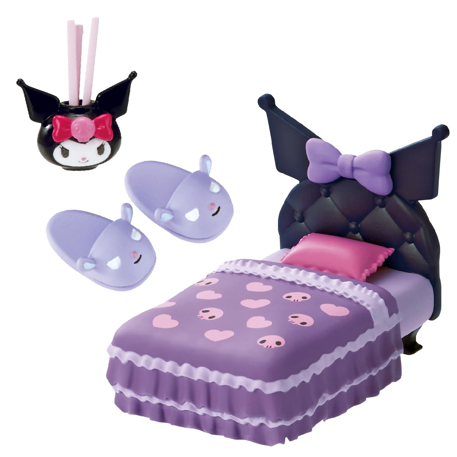 Re-Ment Sanrio Kuromi's Gothic Room Set - H115 x W70 x D50 mm ABS PVC- Japan Figure Store - #1 Bring To You The Best Japanese Goods