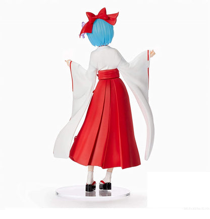 Sega ReZero Rem Shrine Maiden Style Figure - Anime Collectible Figurine
