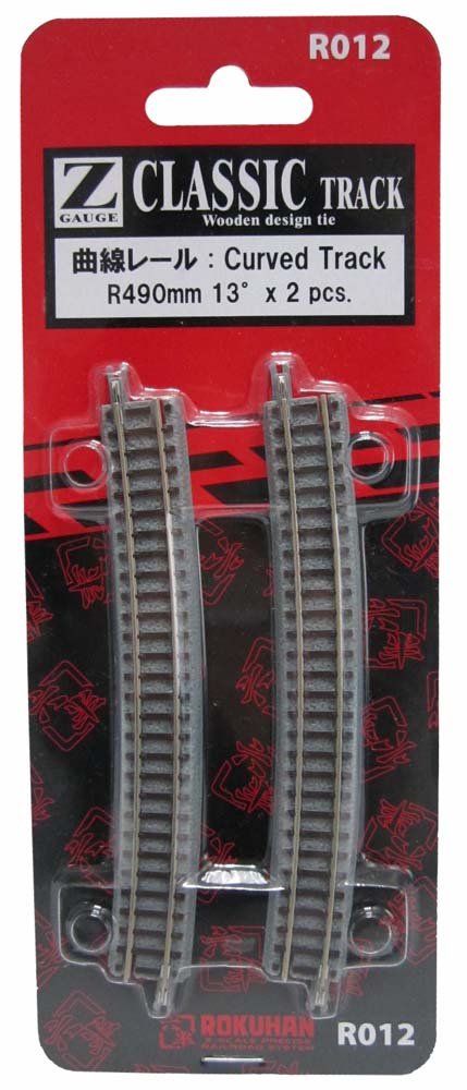 Rokuhan Z Gauge R012 Curved Rail R490mm 13 Degree Angle - Model Train Track- Japan Figure Store - #1 Bring To You The Best Japanese Goods