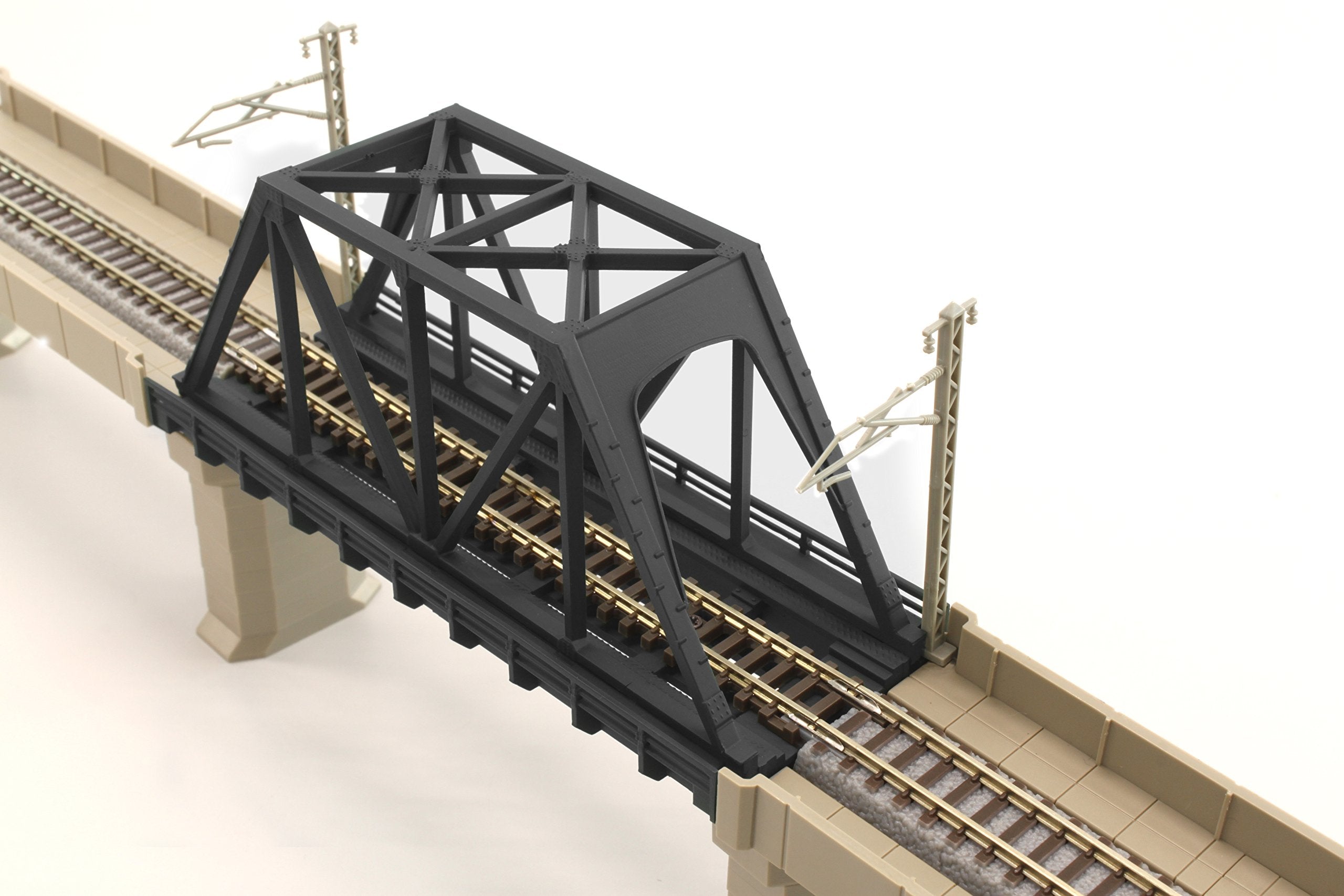 Rokuhan Black Single Track Short Truss Bridge for Z Gauge- Japan Figure Store - #1 Bring To You The Best Japanese Goods